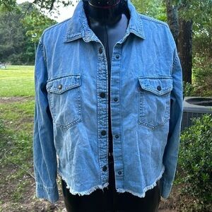 Levis distressed denim shirt